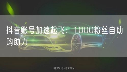 抖音账号加速起飞：1000粉丝自助购助力