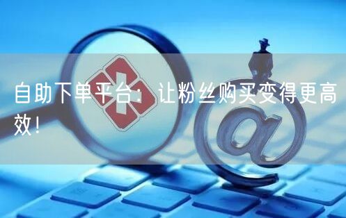 自助下单平台：让粉丝购买变得更高效！