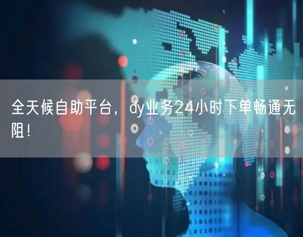 全天候自助平台，dy业务24小时下单畅通无阻！