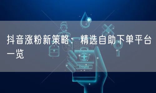 抖音涨粉新策略：精选自助下单平台一览
