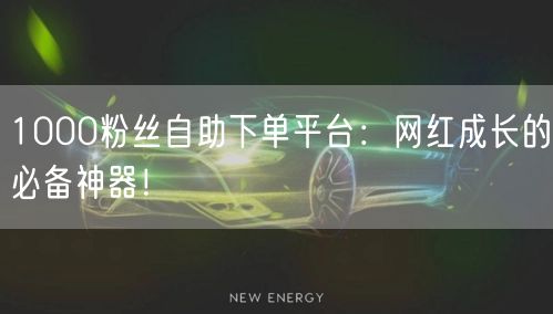1000粉丝自助下单平台：网红成长的必备神器！