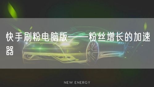 快手刷粉电脑版——粉丝增长的加速器
