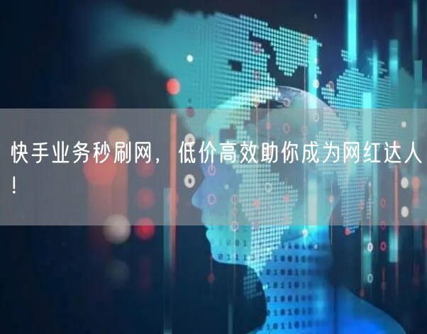 快手业务秒刷网，低价高效助你成为网红达人！