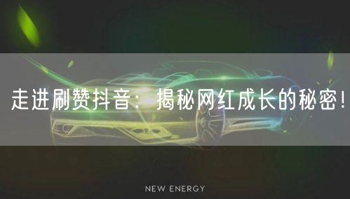 走进刷赞抖音：揭秘网红成长的秘密！