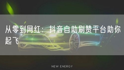 从零到网红：抖音自助刷赞平台助你起飞