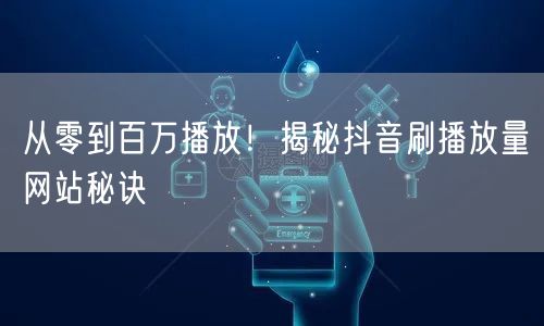 从零到百万播放！揭秘抖音刷播放量网站秘诀