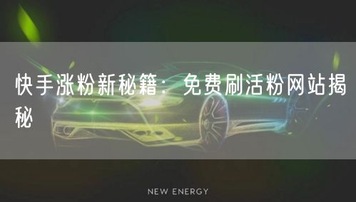 快手涨粉新秘籍：免费刷活粉网站揭秘