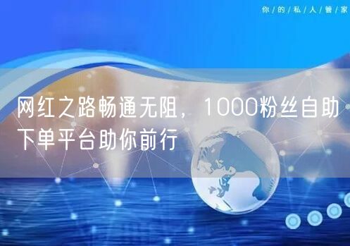 网红之路畅通无阻，1000粉丝自助下单平台助你前行