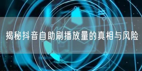 揭秘抖音自助刷播放量的真相与风险