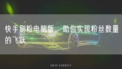 快手刷粉电脑版，助你实现粉丝数量的飞跃