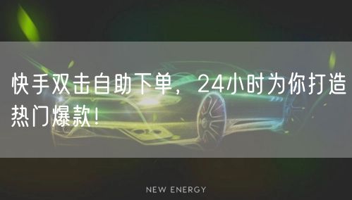 快手双击自助下单，24小时为你打造热门爆款！