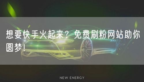 想要快手火起来？免费刷粉网站助你圆梦！