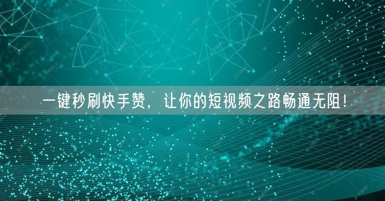 一键秒刷快手赞，让你的短视频之路畅通无阻！