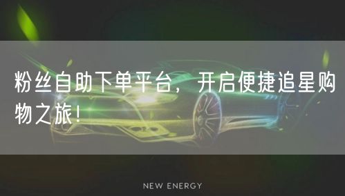粉丝自助下单平台，开启便捷追星购物之旅！