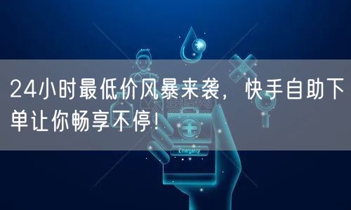 24小时最低价风暴来袭，快手自助下单让你畅享不停！