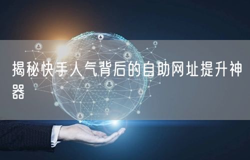 揭秘快手人气背后的自助网址提升神器