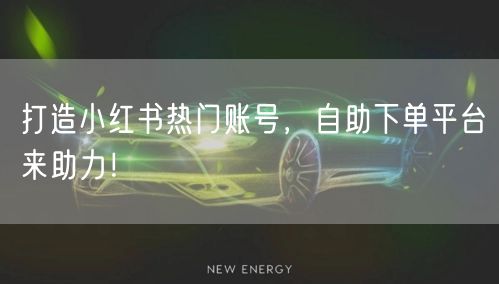 打造小红书热门账号，自助下单平台来助力！