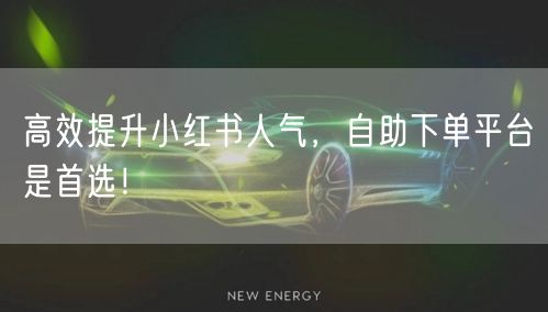 高效提升小红书人气，自助下单平台是首选！