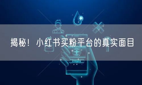 揭秘！小红书买粉平台的真实面目