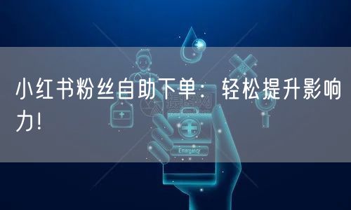 小红书粉丝自助下单：轻松提升影响力！