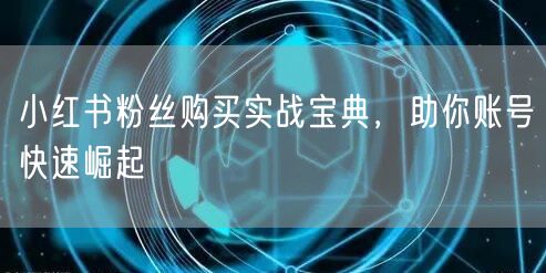 小红书粉丝购买实战宝典，助你账号快速崛起