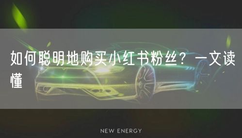 如何聪明地购买小红书粉丝？一文读懂