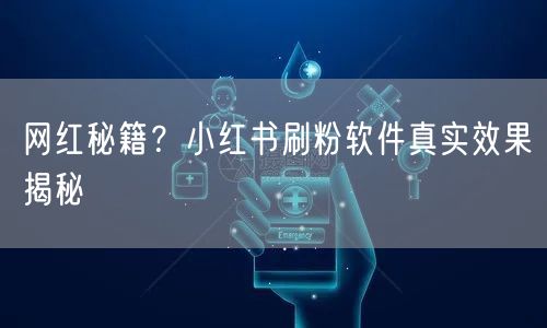 网红秘籍？小红书刷粉软件真实效果揭秘