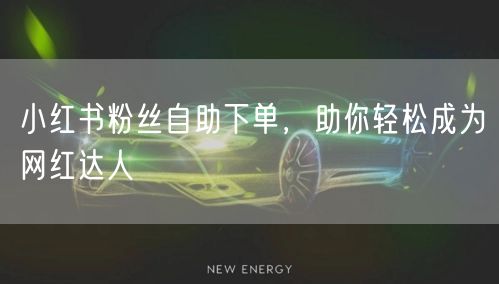 小红书粉丝自助下单，助你轻松成为网红达人