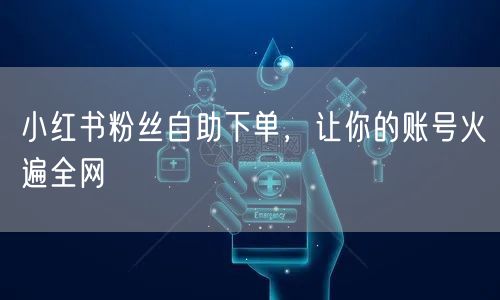 小红书粉丝自助下单，让你的账号火遍全网