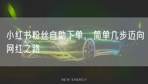 小红书粉丝自助下单，简单几步迈向网红之路