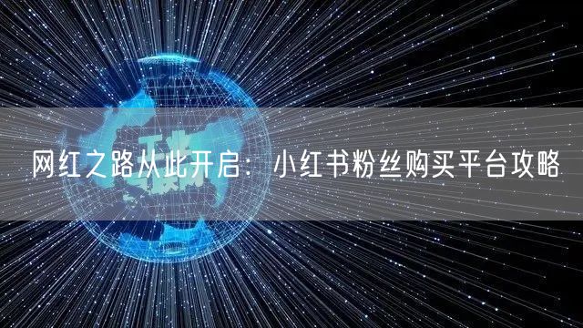 网红之路从此开启：小红书粉丝购买平台攻略