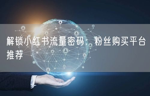 解锁小红书流量密码：粉丝购买平台推荐