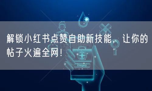 解锁小红书点赞自助新技能，让你的帖子火遍全网！