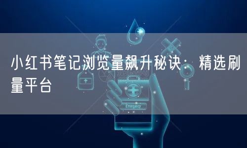 小红书笔记浏览量飙升秘诀：精选刷量平台