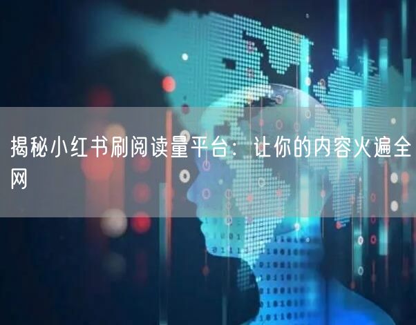 揭秘小红书刷阅读量平台：让你的内容火遍全网