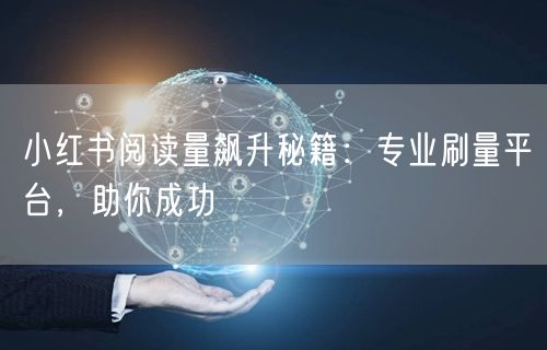 小红书阅读量飙升秘籍：专业刷量平台，助你成功