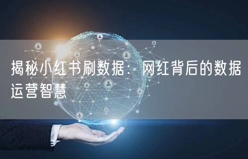 揭秘小红书刷数据：网红背后的数据运营智慧