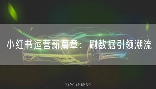 小红书运营新篇章：刷数据引领潮流