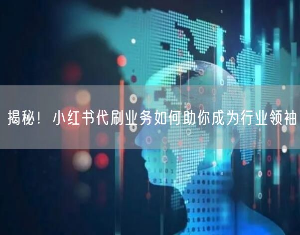 揭秘！小红书代刷业务如何助你成为行业领袖