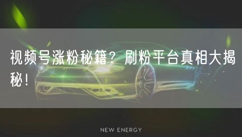 视频号涨粉秘籍？刷粉平台真相大揭秘！