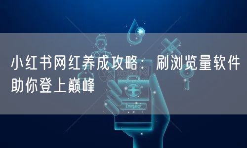 小红书网红养成攻略：刷浏览量软件助你登上巅峰