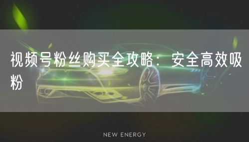 视频号粉丝购买全攻略：安全高效吸粉