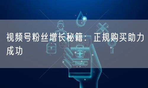 视频号粉丝增长秘籍：正规购买助力成功
