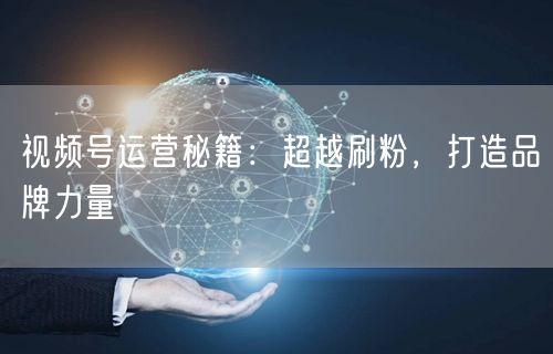 视频号运营秘籍：超越刷粉，打造品牌力量