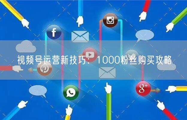 视频号运营新技巧：1000粉丝购买攻略