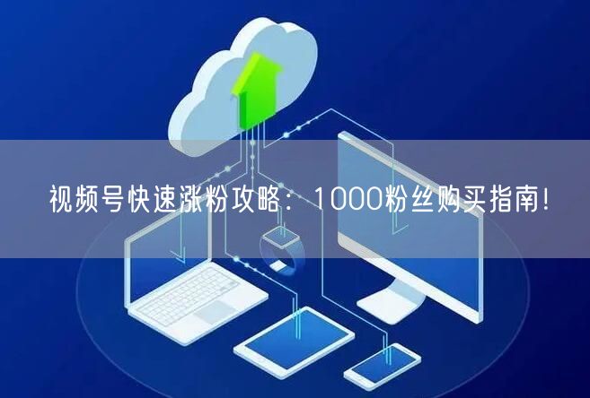 视频号快速涨粉攻略：1000粉丝购买指南！