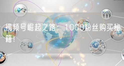 视频号崛起之路：1000粉丝购买秘籍！