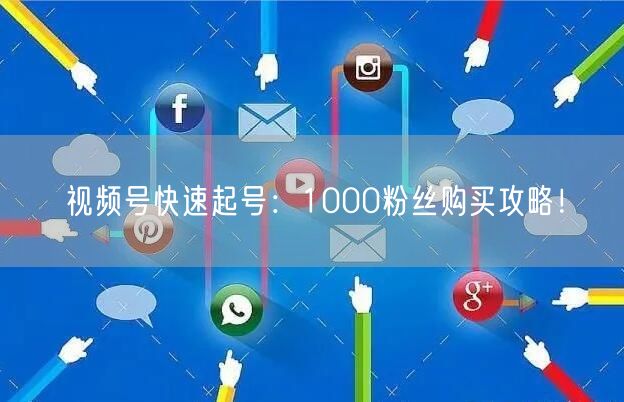 视频号快速起号：1000粉丝购买攻略！